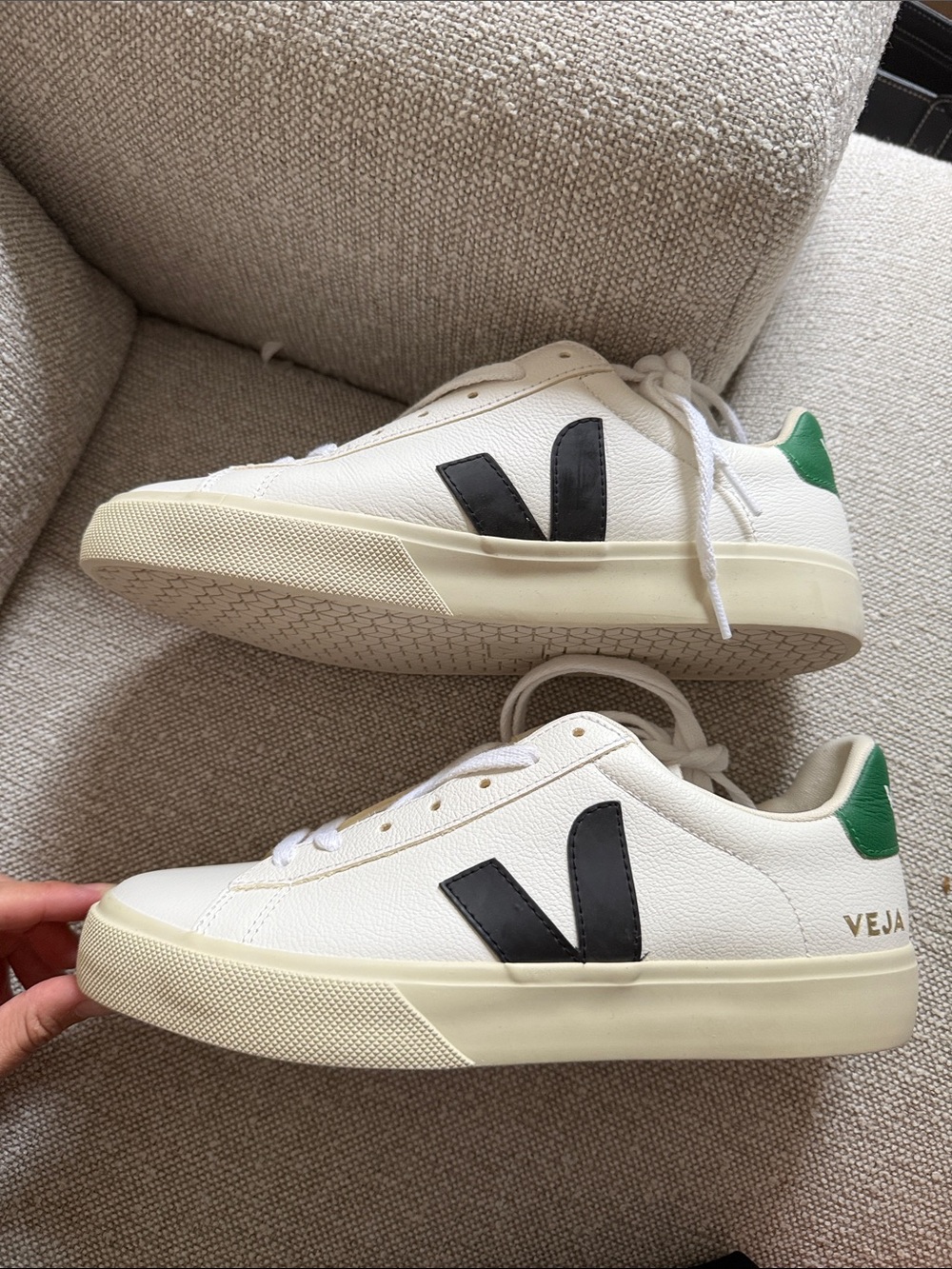 Veja Campo rubber trimmed white sneakers NWOT